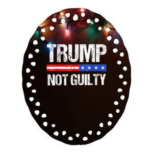 Trump Not Guilty, Trump Campaign Ceramic Oval Ornament