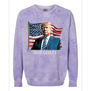 Trump Not Guilty Colorblast Crewneck Sweatshirt