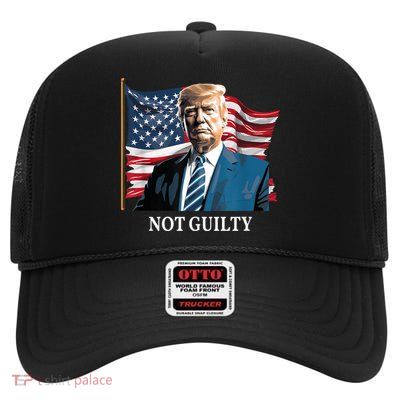 Trump Not Guilty High Crown Mesh Back Trucker Hat
