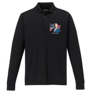 Trump Not Guilty Performance Long Sleeve Polo