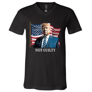 Trump Not Guilty V-Neck T-Shirt