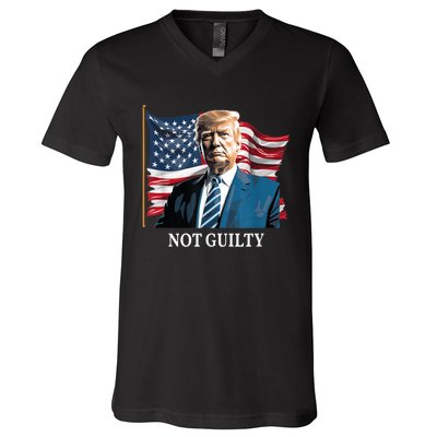 Trump Not Guilty V-Neck T-Shirt