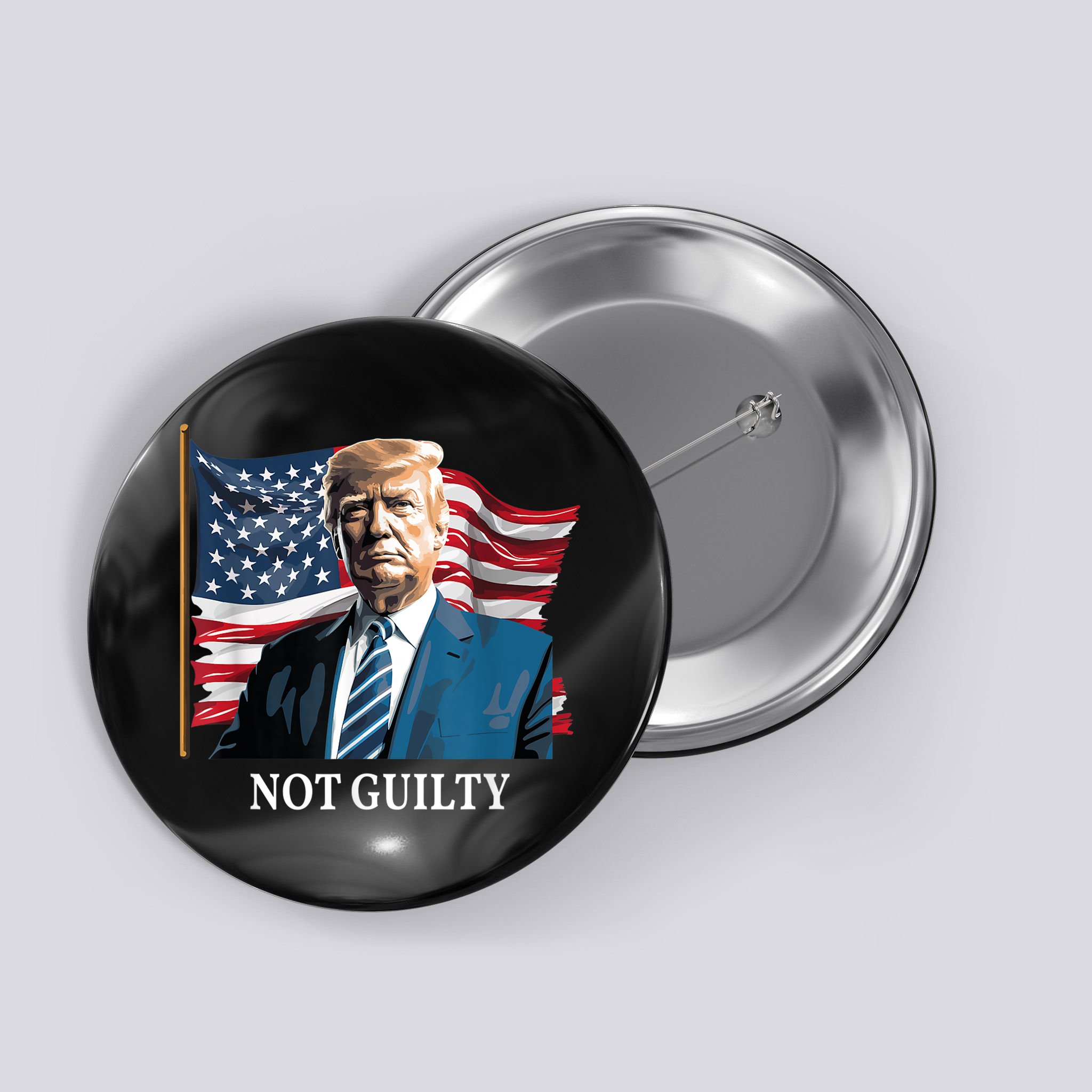 Trump Not Guilty Button