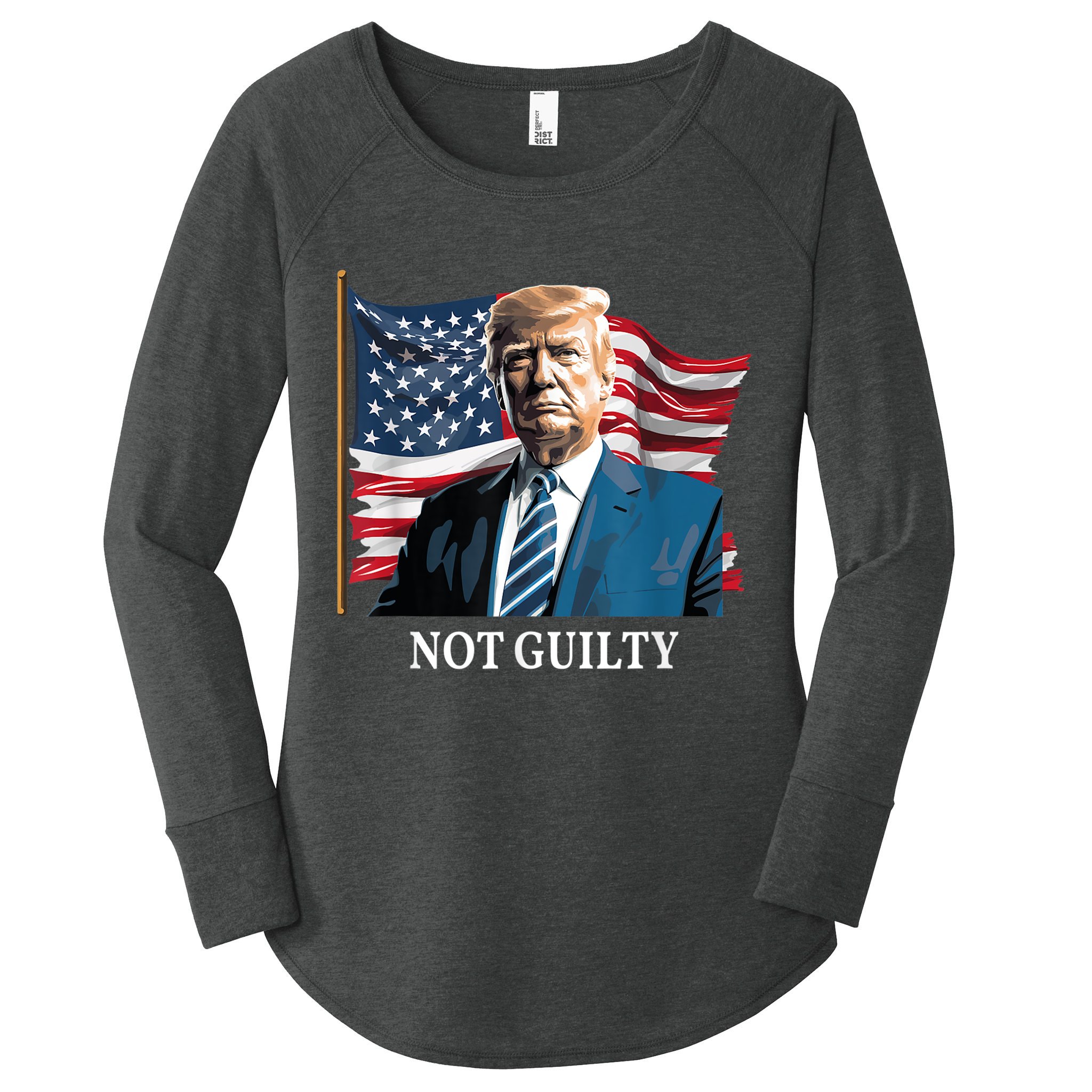 Trump Not Guilty Women's Perfect Tri Tunic Long Sleeve Shirt