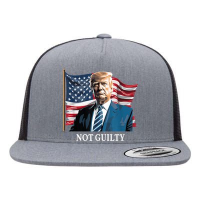 Trump Not Guilty Flat Bill Trucker Hat