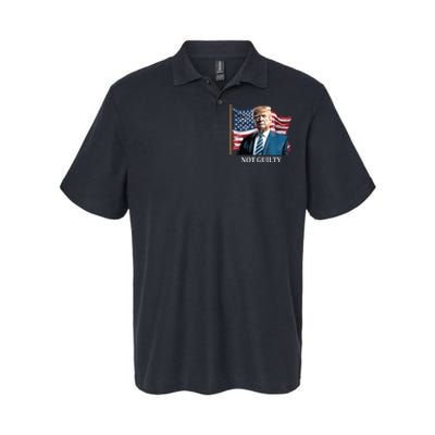 Trump Not Guilty Softstyle Adult Sport Polo