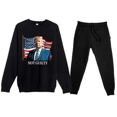 Trump Not Guilty Premium Crewneck Sweatsuit Set