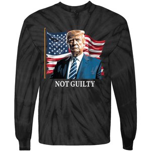 Trump Not Guilty Tie-Dye Long Sleeve Shirt