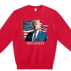 Trump Not Guilty Premium Crewneck Sweatshirt