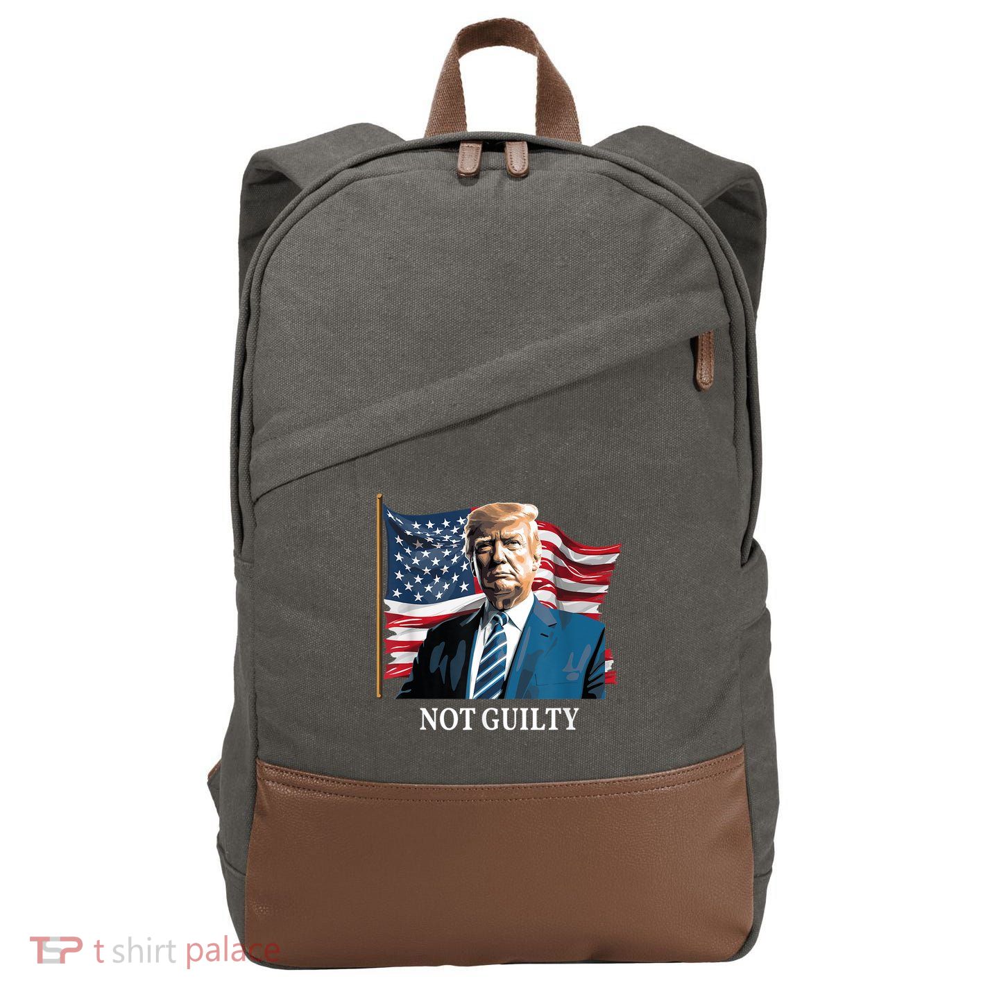 Trump Not Guilty Cotton Canvas Backpack