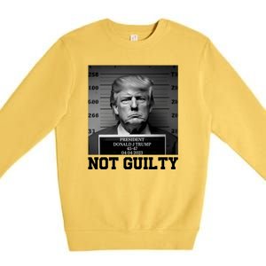 Trump Not Guilty Free Trump Premium Crewneck Sweatshirt