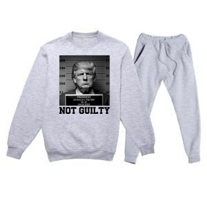 Trump Not Guilty Free Trump Premium Crewneck Sweatsuit Set