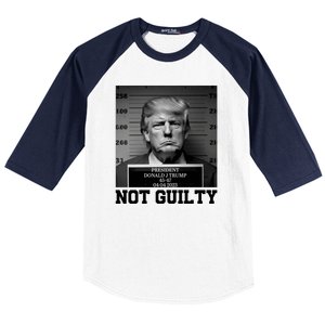 Trump Not Guilty Free Trump Baseball Sleeve Shirt