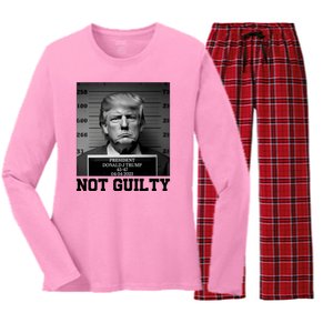 Trump Not Guilty Free Trump Women's Long Sleeve Flannel Pajama Set 