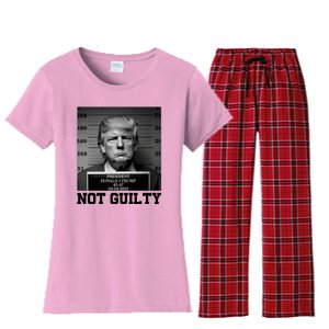 Trump Not Guilty Free Trump Women's Flannel Pajama Set