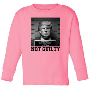 Trump Not Guilty Free Trump Toddler Long Sleeve Shirt