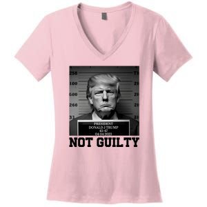 Trump Not Guilty Free Trump Women's V-Neck T-Shirt