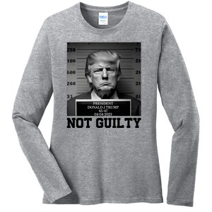 Trump Not Guilty Free Trump Ladies Long Sleeve Shirt