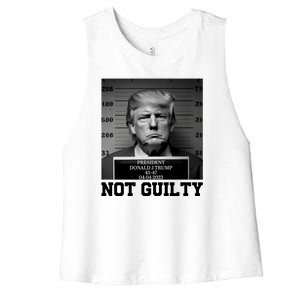 Trump Not Guilty Free Trump Women's Racerback Cropped Tank