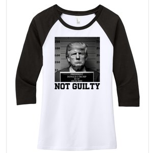 Trump Not Guilty Free Trump Women's Tri-Blend 3/4-Sleeve Raglan Shirt