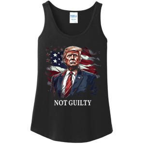 Trump Not Guilty Ladies Essential Tank