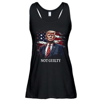 Trump Not Guilty Ladies Essential Flowy Tank