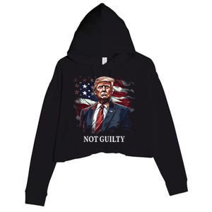 Trump Not Guilty Crop Fleece Hoodie