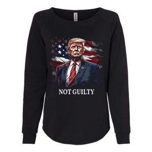 Trump Not Guilty Womens California Wash Sweatshirt