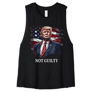 Trump Not Guilty Women's Racerback Cropped Tank