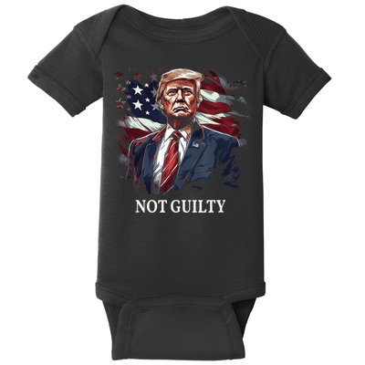 Trump Not Guilty Baby Bodysuit