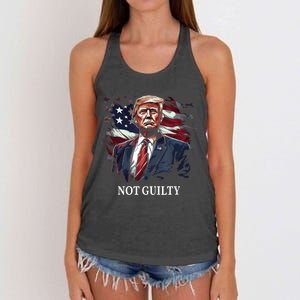 Trump Not Guilty Women's Knotted Racerback Tank