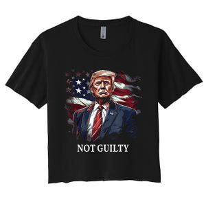 Trump Not Guilty Women's Crop Top Tee