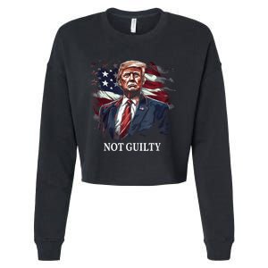 Trump Not Guilty Cropped Pullover Crew