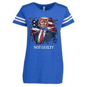 Trump Not Guilty Enza Ladies Jersey Football T-Shirt