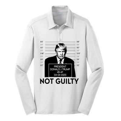 Trump Not Guilty Silk Touch Performance Long Sleeve Polo