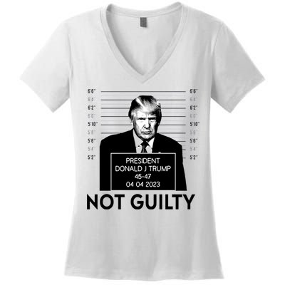 Trump Not Guilty Women's V-Neck T-Shirt
