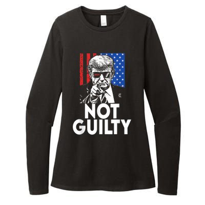 Trump Not Guilty Donald Trump 2024 Womens CVC Long Sleeve Shirt