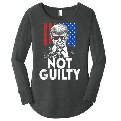 Trump Not Guilty Donald Trump 2024 Women's Perfect Tri Tunic Long Sleeve Shirt