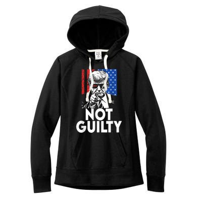 Trump Not Guilty Donald Trump 2024 Women's Fleece Hoodie