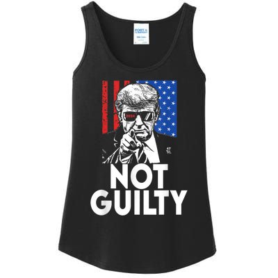 Trump Not Guilty Donald Trump 2024 Ladies Essential Tank