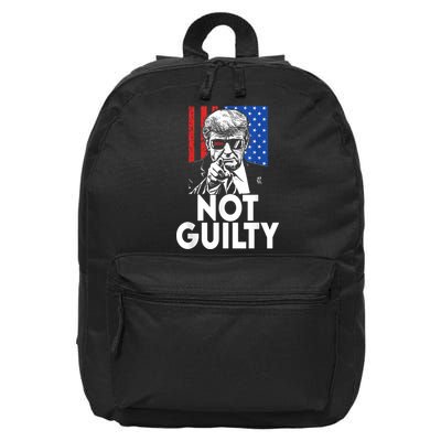 Trump Not Guilty Donald Trump 2024 16 in Basic Backpack