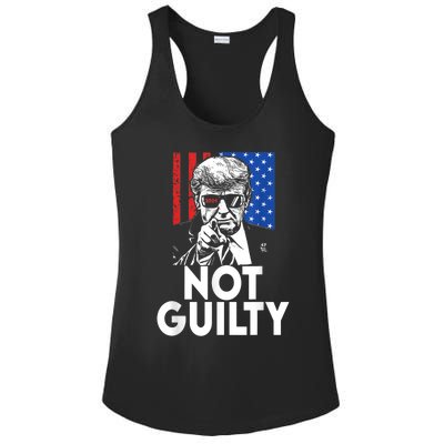 Trump Not Guilty Donald Trump 2024 Ladies PosiCharge Competitor Racerback Tank