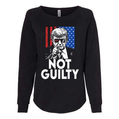 Trump Not Guilty Donald Trump 2024 Womens California Wash Sweatshirt