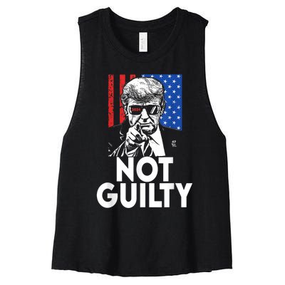 Trump Not Guilty Donald Trump 2024 Women's Racerback Cropped Tank