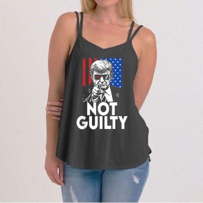 Trump Not Guilty Donald Trump 2024 Women's Strappy Tank