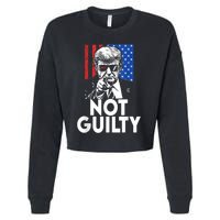 Trump Not Guilty Donald Trump 2024 Cropped Pullover Crew