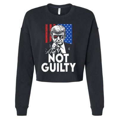 Trump Not Guilty Donald Trump 2024 Cropped Pullover Crew