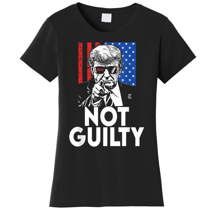 Trump Not Guilty Donald Trump 2024 Women's T-Shirt