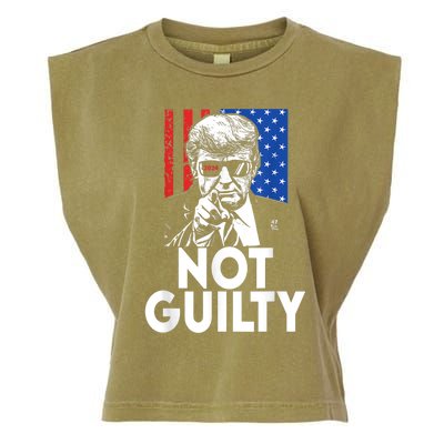 Trump Not Guilty Donald Trump 2024 Garment-Dyed Women's Muscle Tee