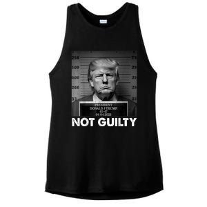 Trump Not Guilty 2024 Free Trump Republican Support Trump Ladies PosiCharge Tri-Blend Wicking Tank